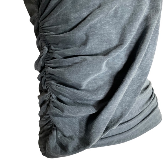 Sundry Strapless Tube Top Sz S Ruched Crossover Gray Neutral Going Out - Picture 4 of 12